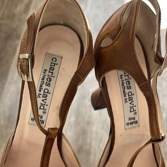 Charles David by Nathalie M. Vintage Leather Heel made in Italy (37.5) - Picture 6 of 8
